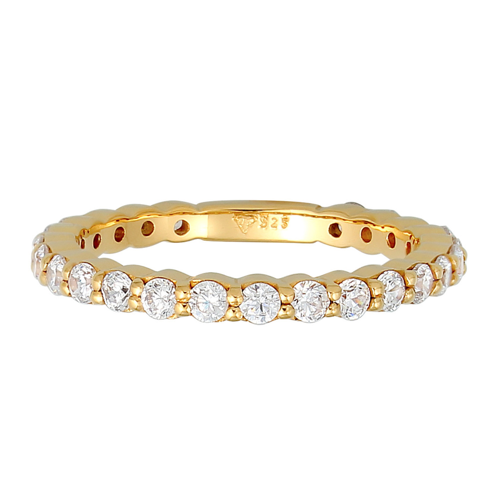 Elli Elli Bague Bague pour femme Memoire étincelante avec cristaux de zirconium en arg Bague