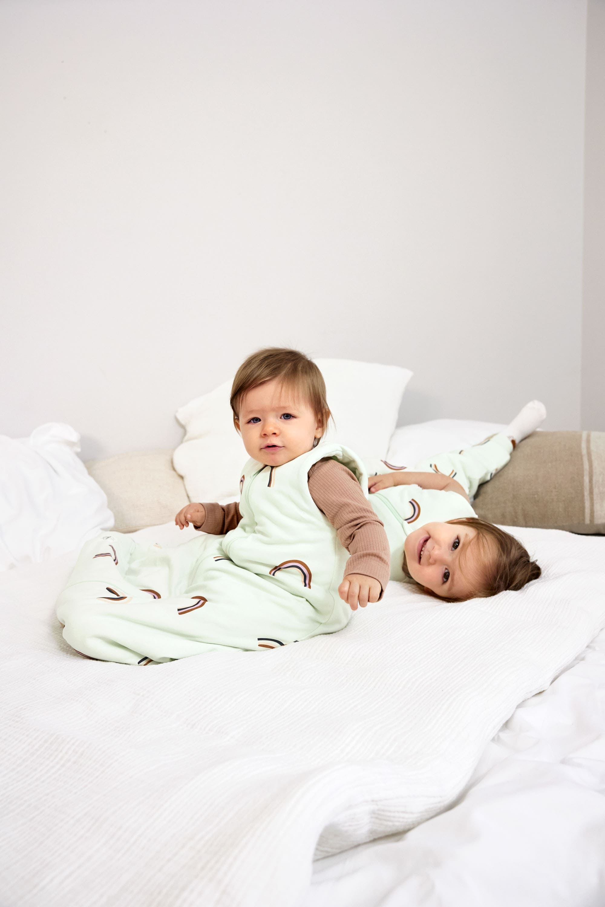 Babyschlafsack 2,5 TOG - Regenbogen, Mint