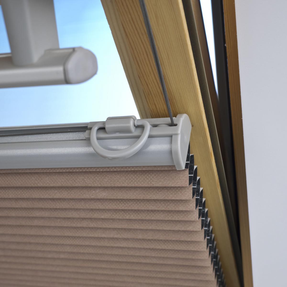 Bella Casa Universal Dachfenster-Wabenplissee , 83 x 141 cm, beige