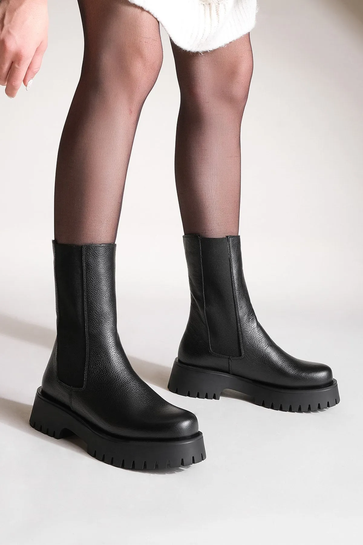 Marjin  Stiefelette - Schwarz - Flacher Absatz