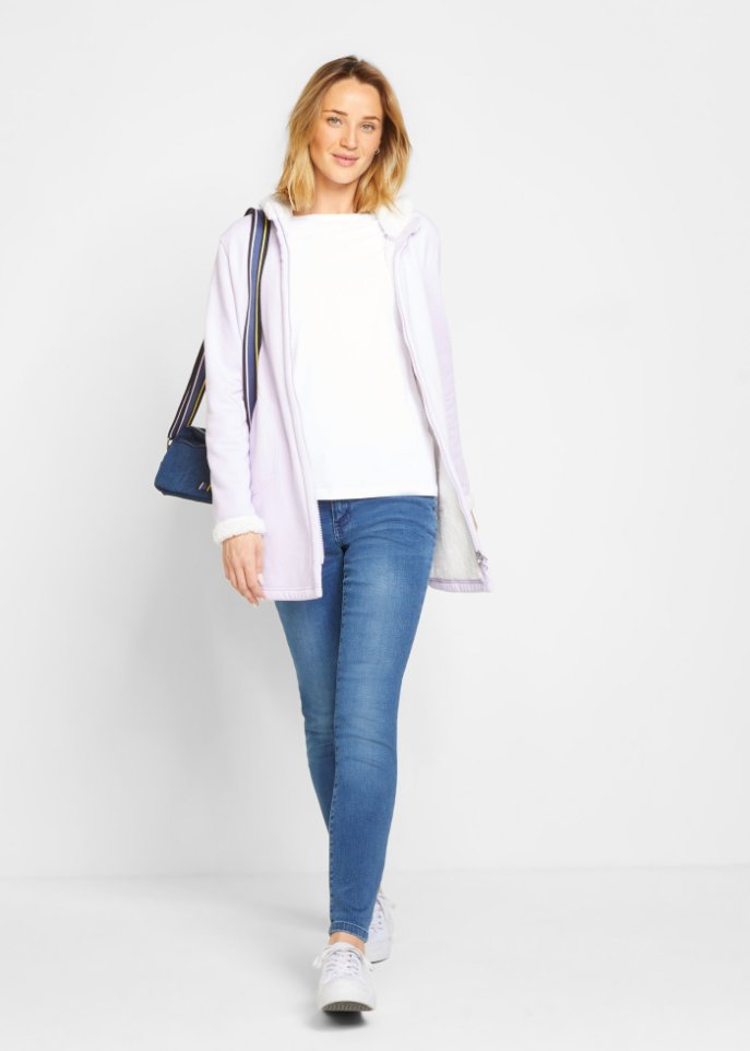 Sweatjacke mit Teddyfell