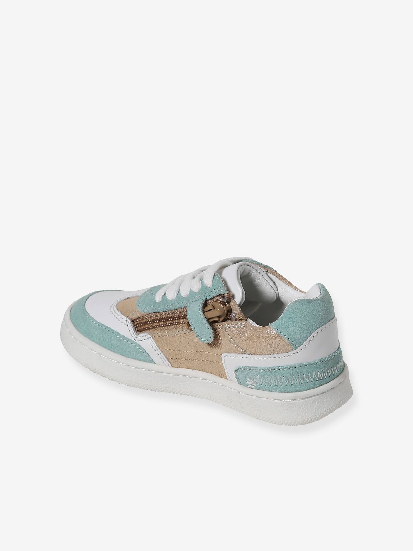 Vertbaudet Mädchen Sneakers mit Anziehtrick - set beige