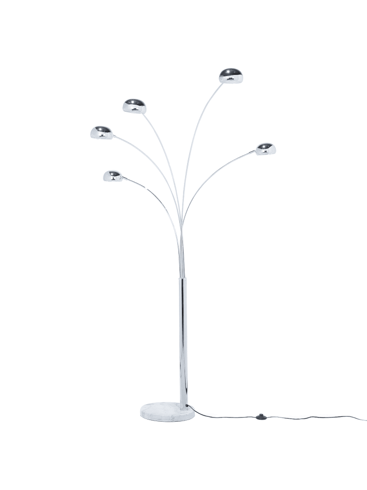 Beliani Stehleuchten FLINDERS in Silber/Schwarz - (W) 100 x (H) 212 x (L) 100 cm günstig kaufen onesize