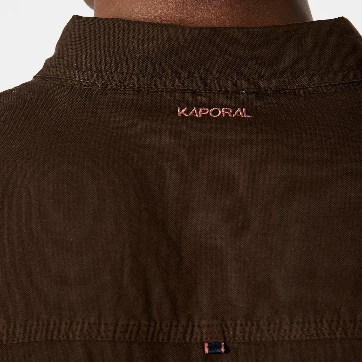 TOMEK  Chemise marron Homme en 100% coton