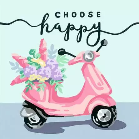 CreArt Choose happy - Malen nach Zahlen für Erwachsene
