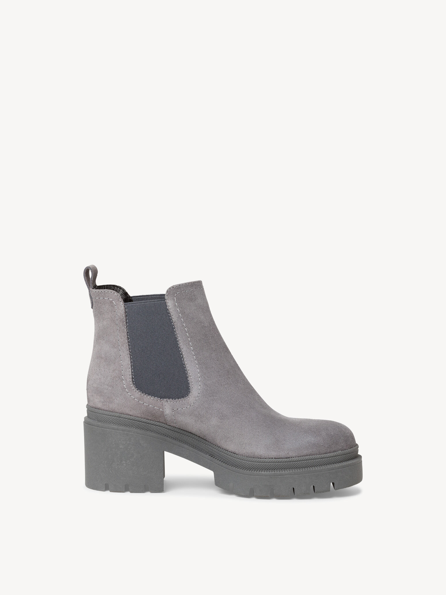 Bottine Chelsea en cuir - gris