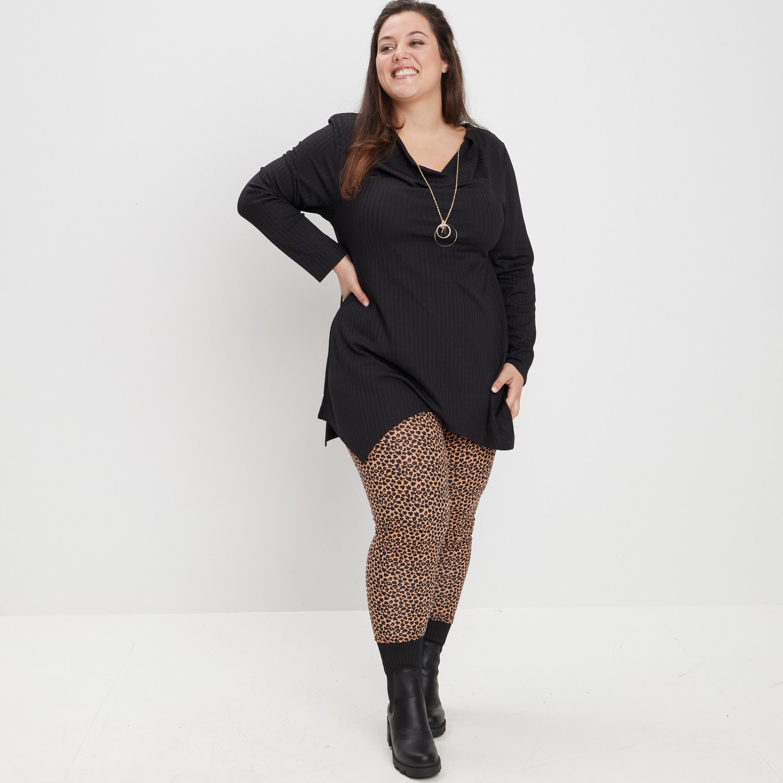 Pantalon legging camel femme grande taille | La Halle