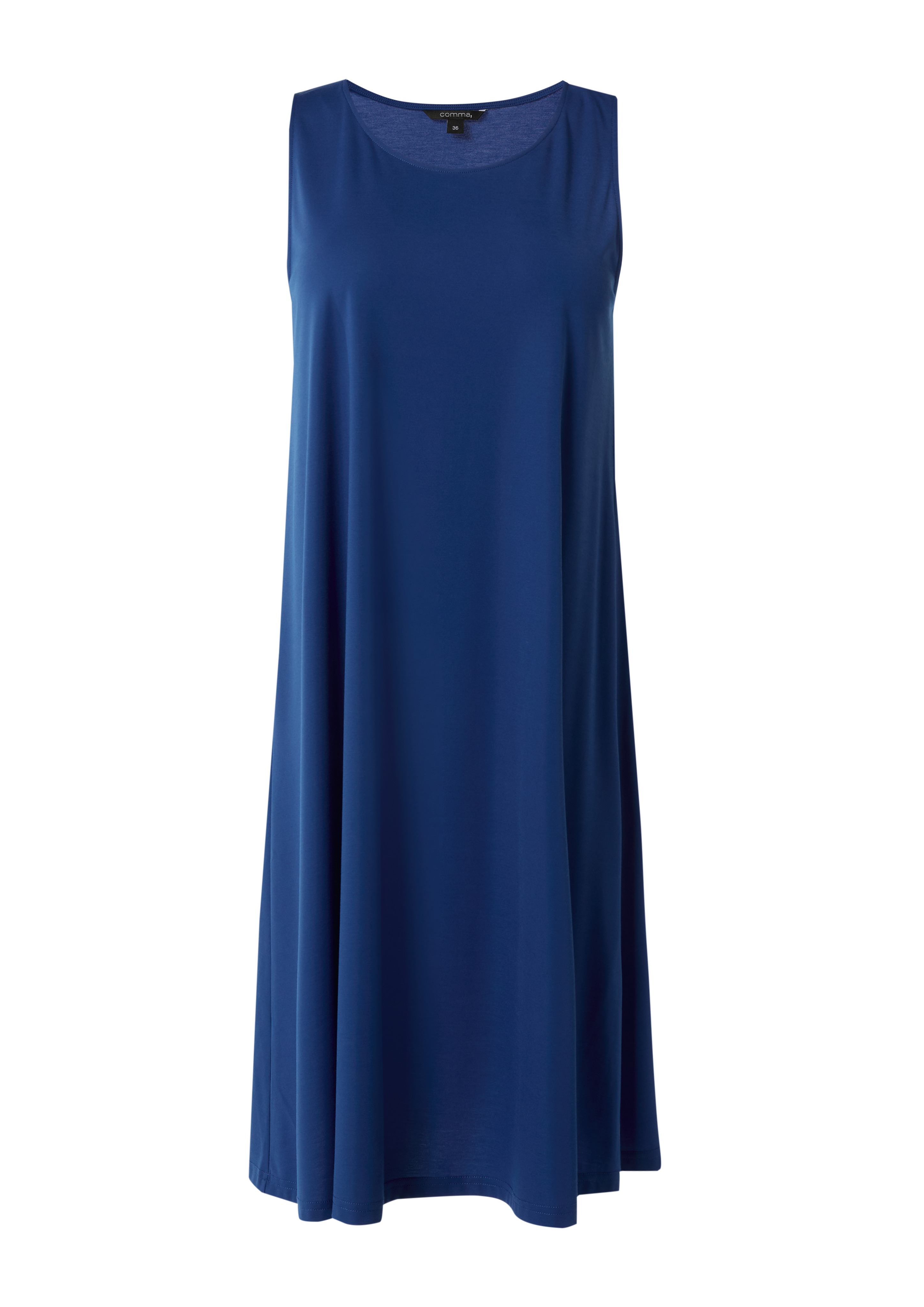 Ärmelloses Jersey-Kleid in A-Linien-Form - royalblau