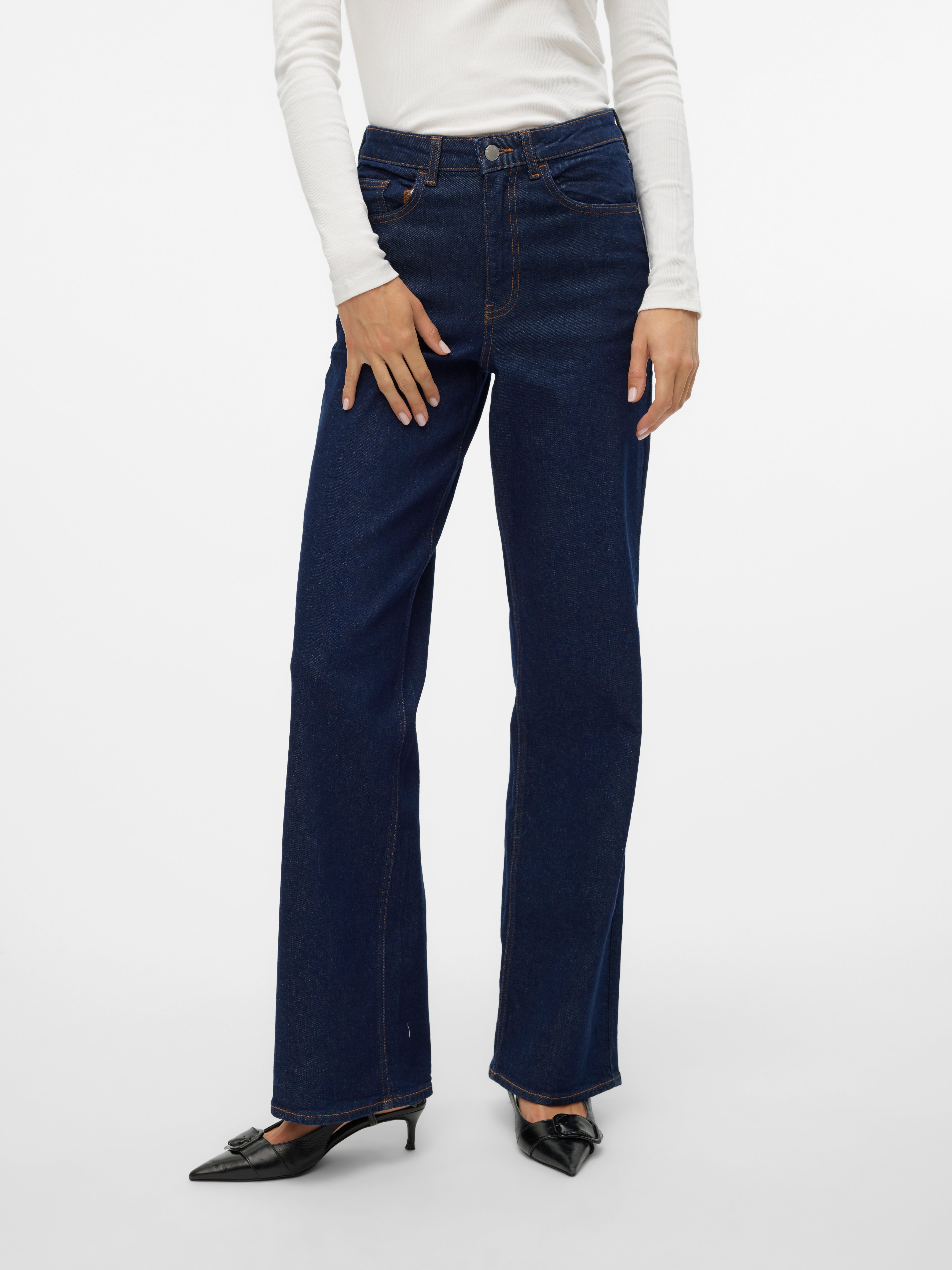 VMREBECCA Super High Rise Weit geschnitten Jeans
