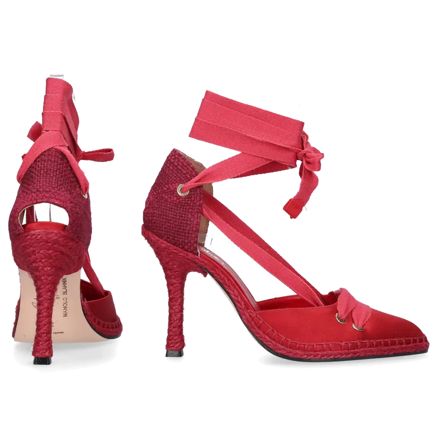 CASTAÑER BY MANOLO BLAHNIK - Pumps MANOLO HIGH Satin - rot