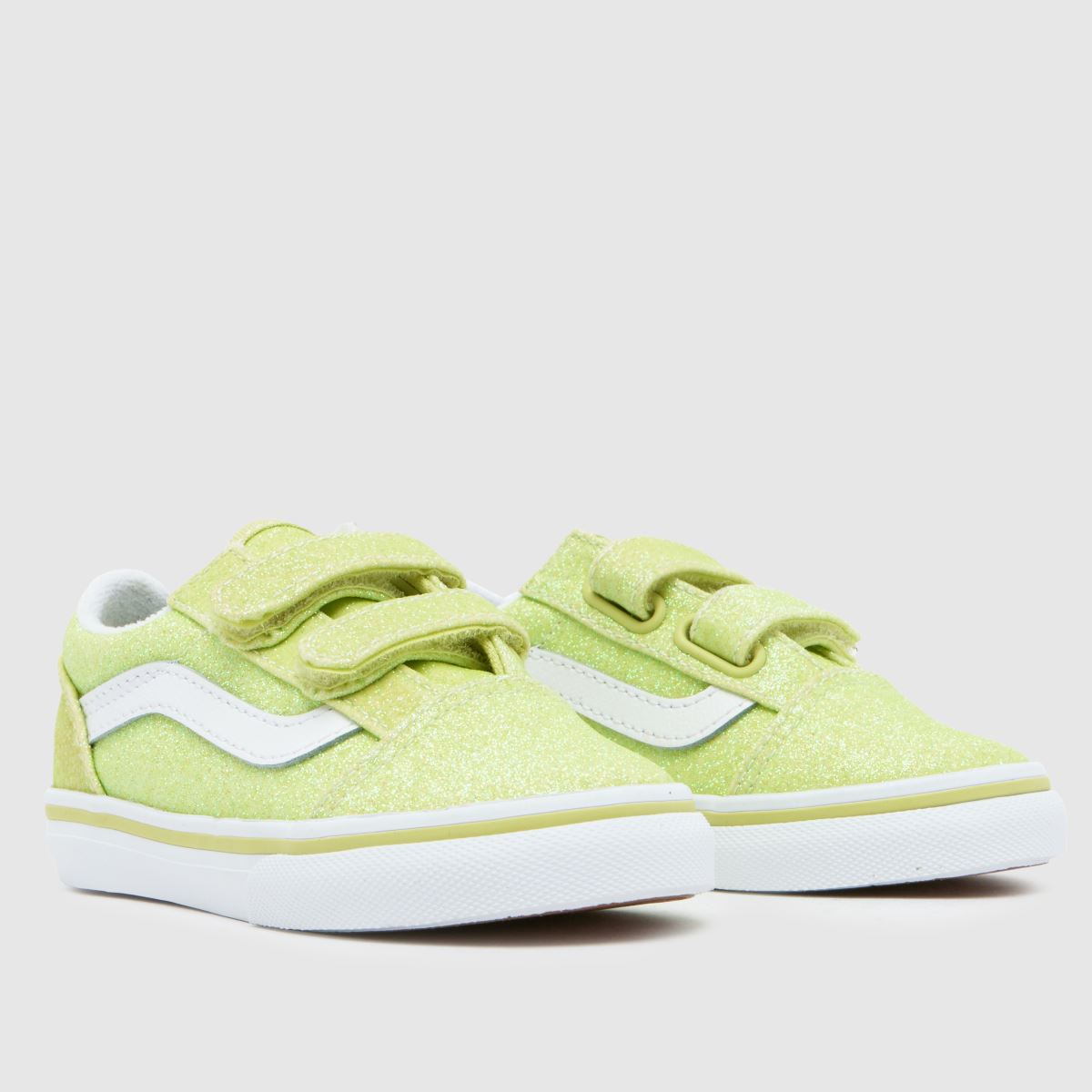 Vans lime old skool v glitter flickor småbarnsskor