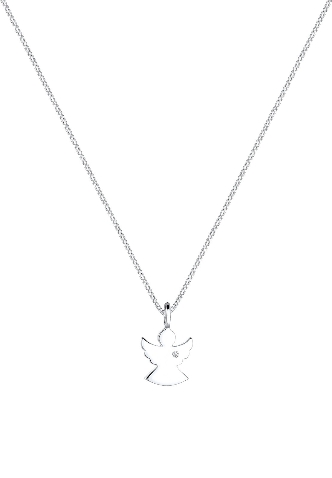 Wisiorek Elli DIAMONDS dla kobiet z filigranowym aniołem i diamentem (0,02 ct.) ze srebra próby 925