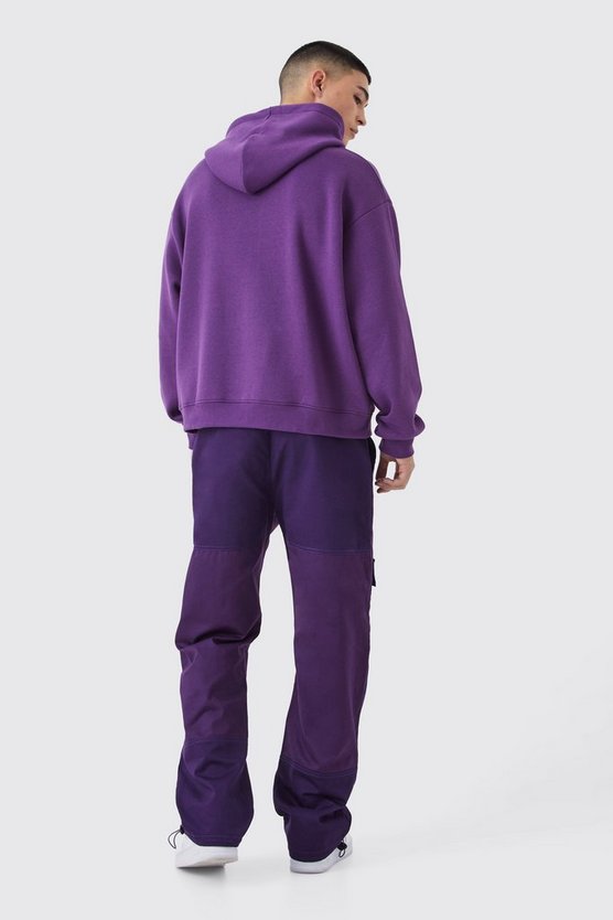 Lockere Colorblock Cargo-Hose mit Logo