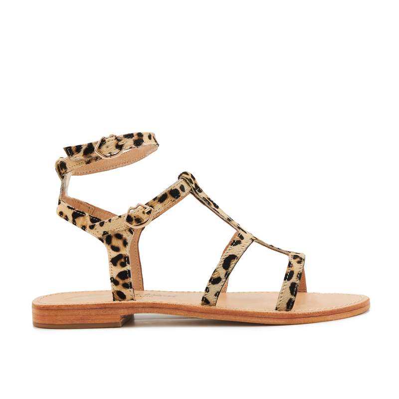 Sandales en cuir Chimere Leopard