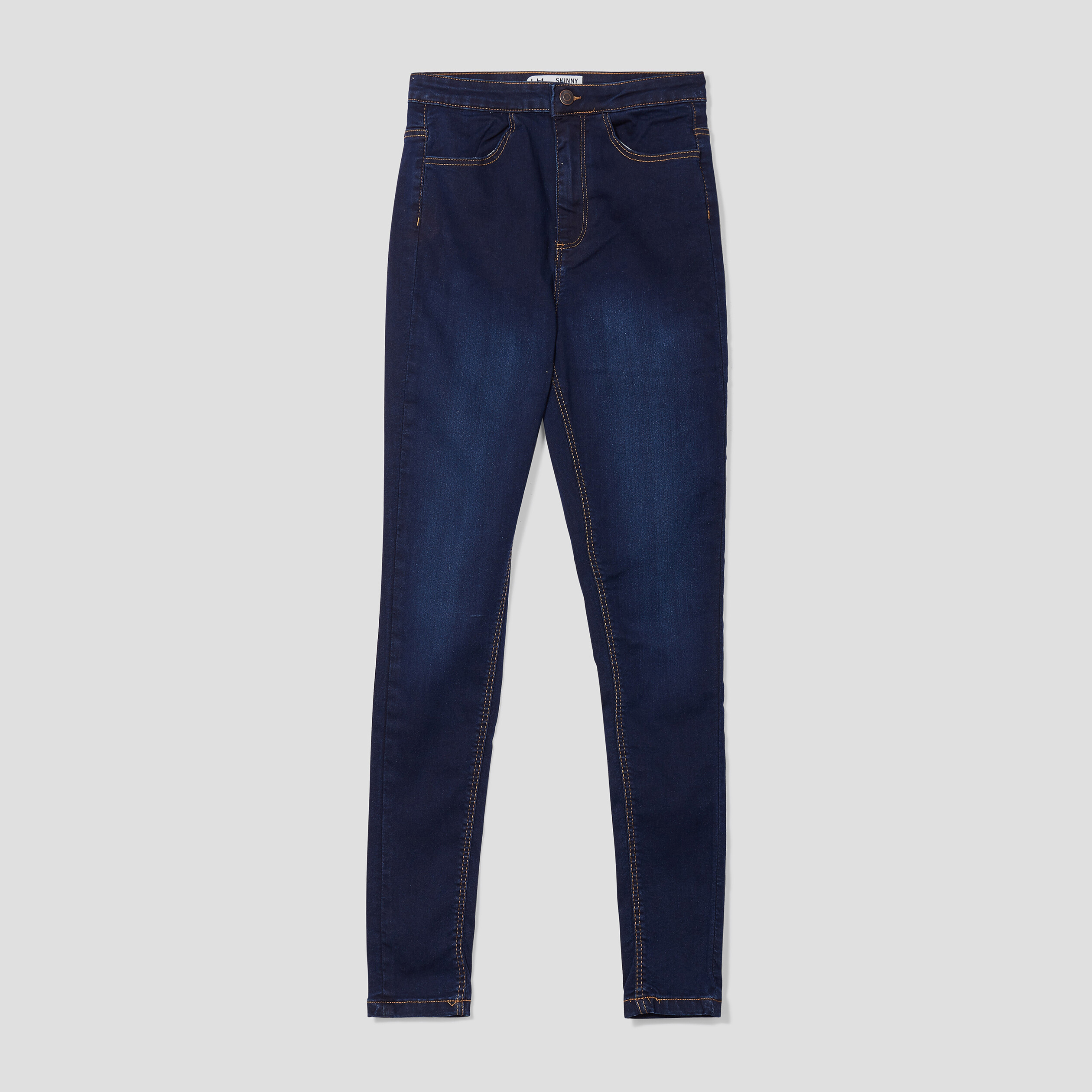 Jeans skinny taille haute denim brut femme | La Halle