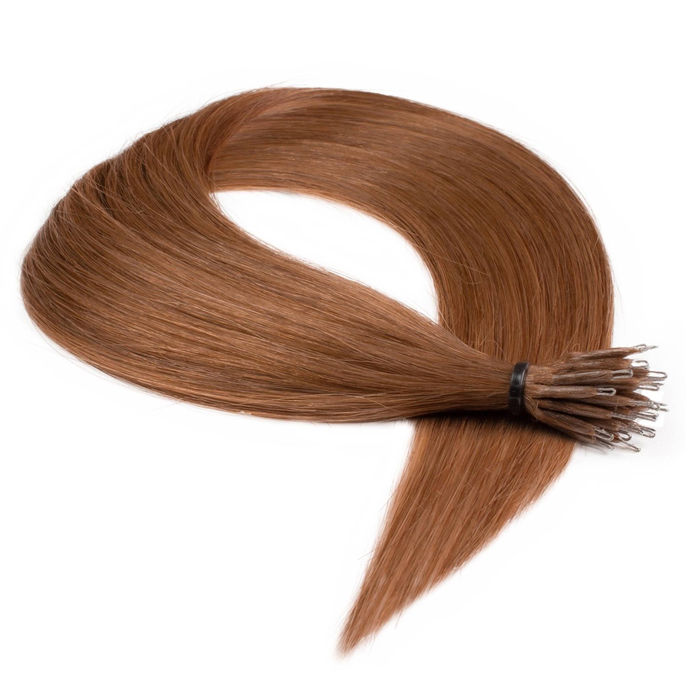 hair2heart Extensions à froid Nanoring Premium cheveux naturels #8 Marron clair 0.5g extensions