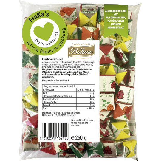 Böhme Fruchtkaramellen 250G