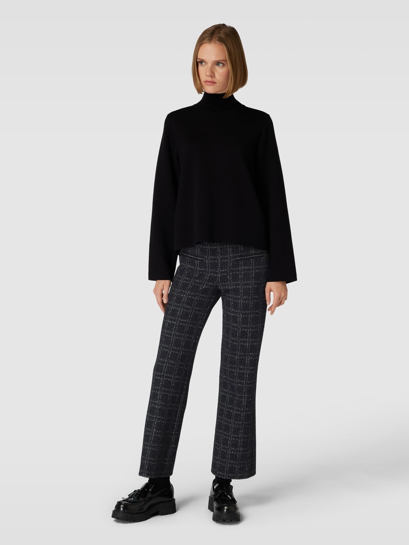 Hose mit Allover-Muster Modell 'FAITH' in schwarz