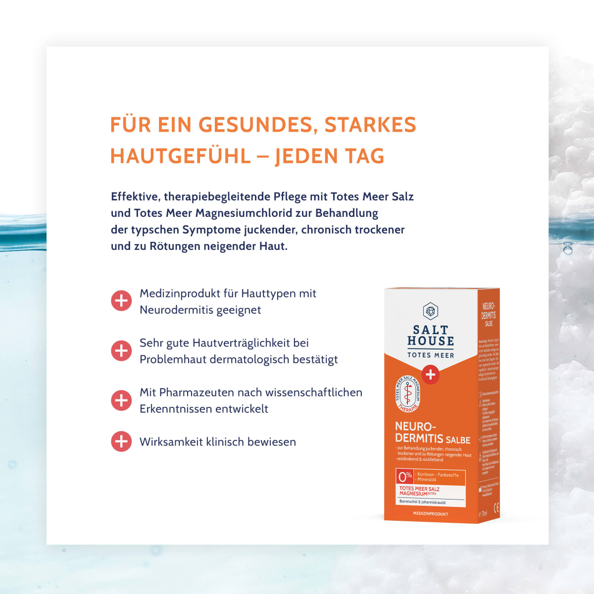 Pflegecreme Neurodermitis Salbe Totes Meer Therapie, 75 ml