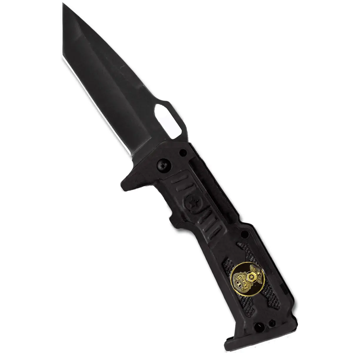 Mil-Tec Einhandmesser Police mit schwarzer Tantoklinge