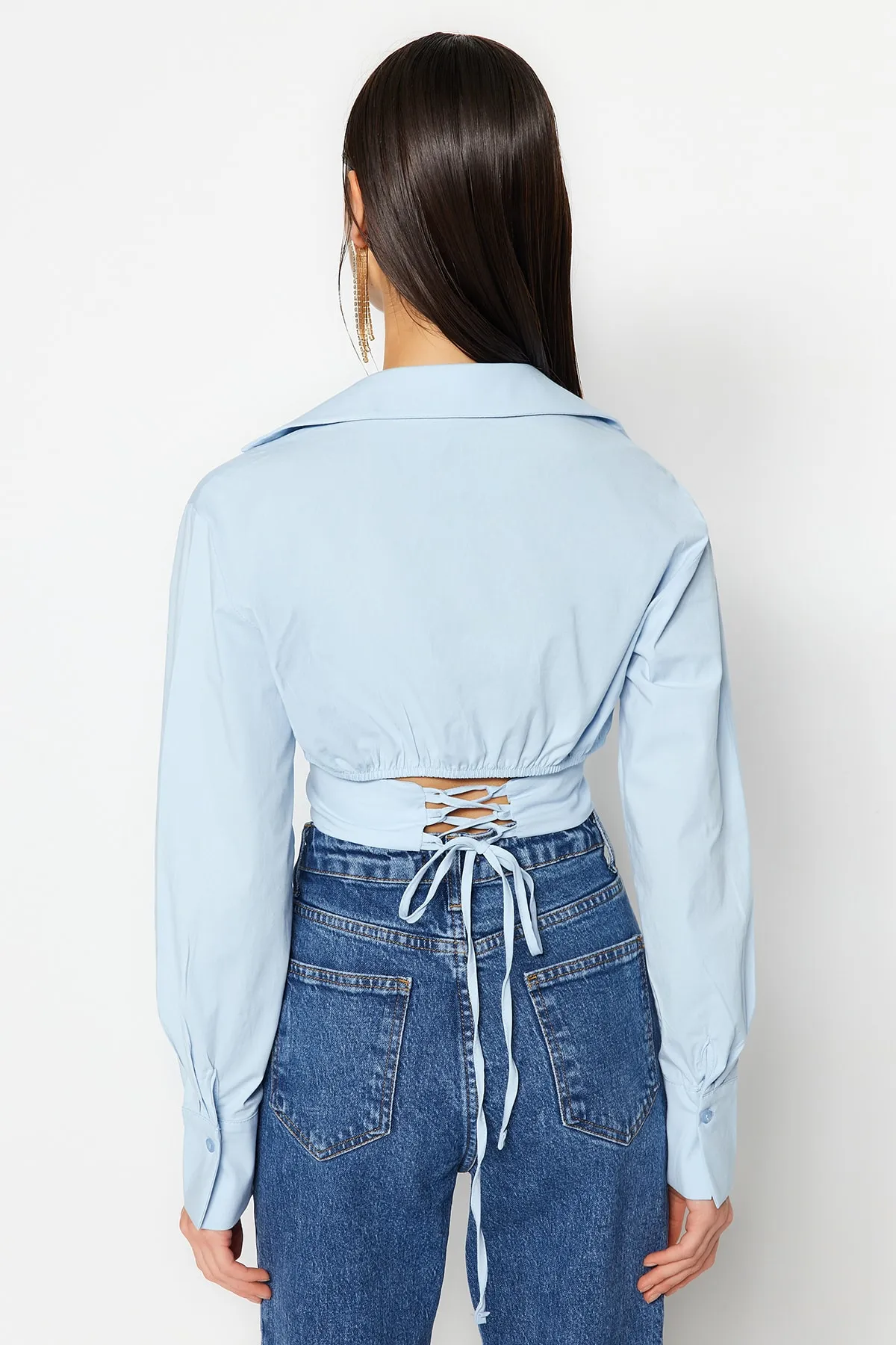 Trendyol Collection  Hemd - Blau - Figurbetont