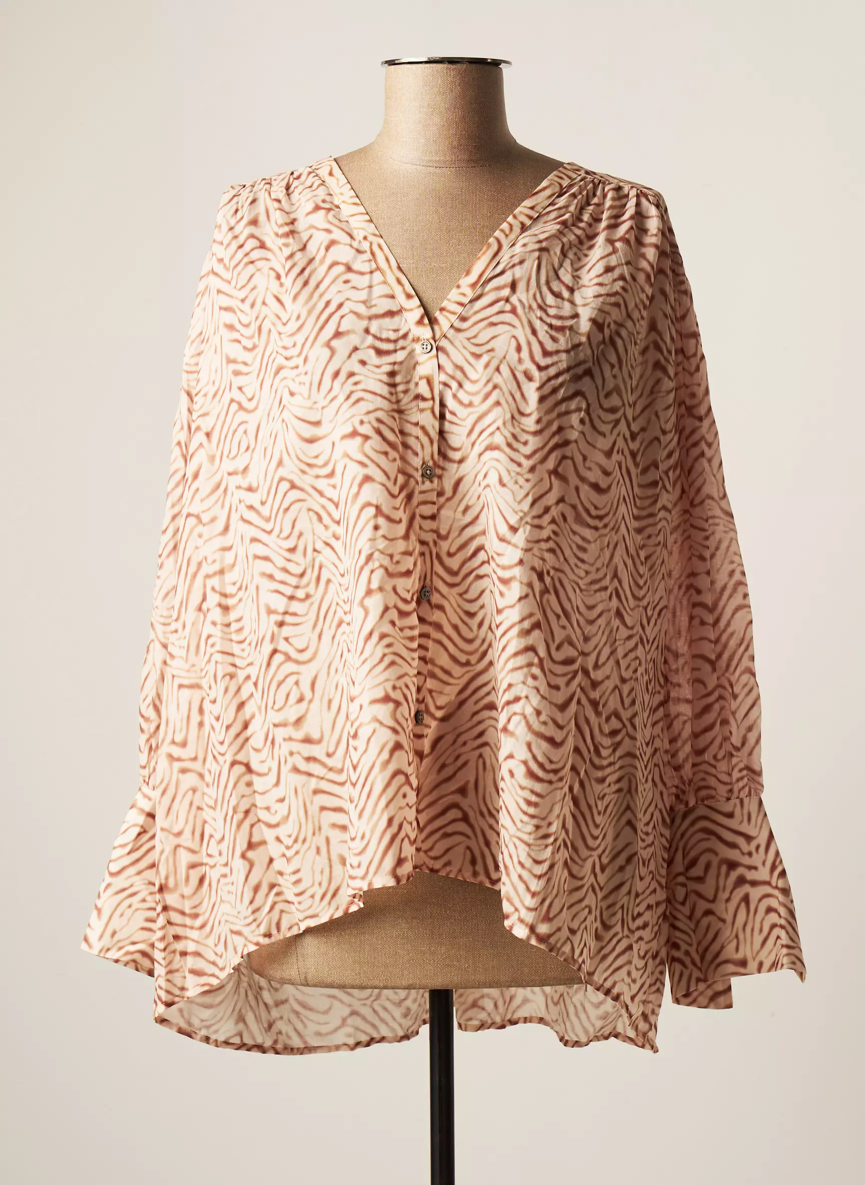 Hana San Chemisiers Femme couleur marron