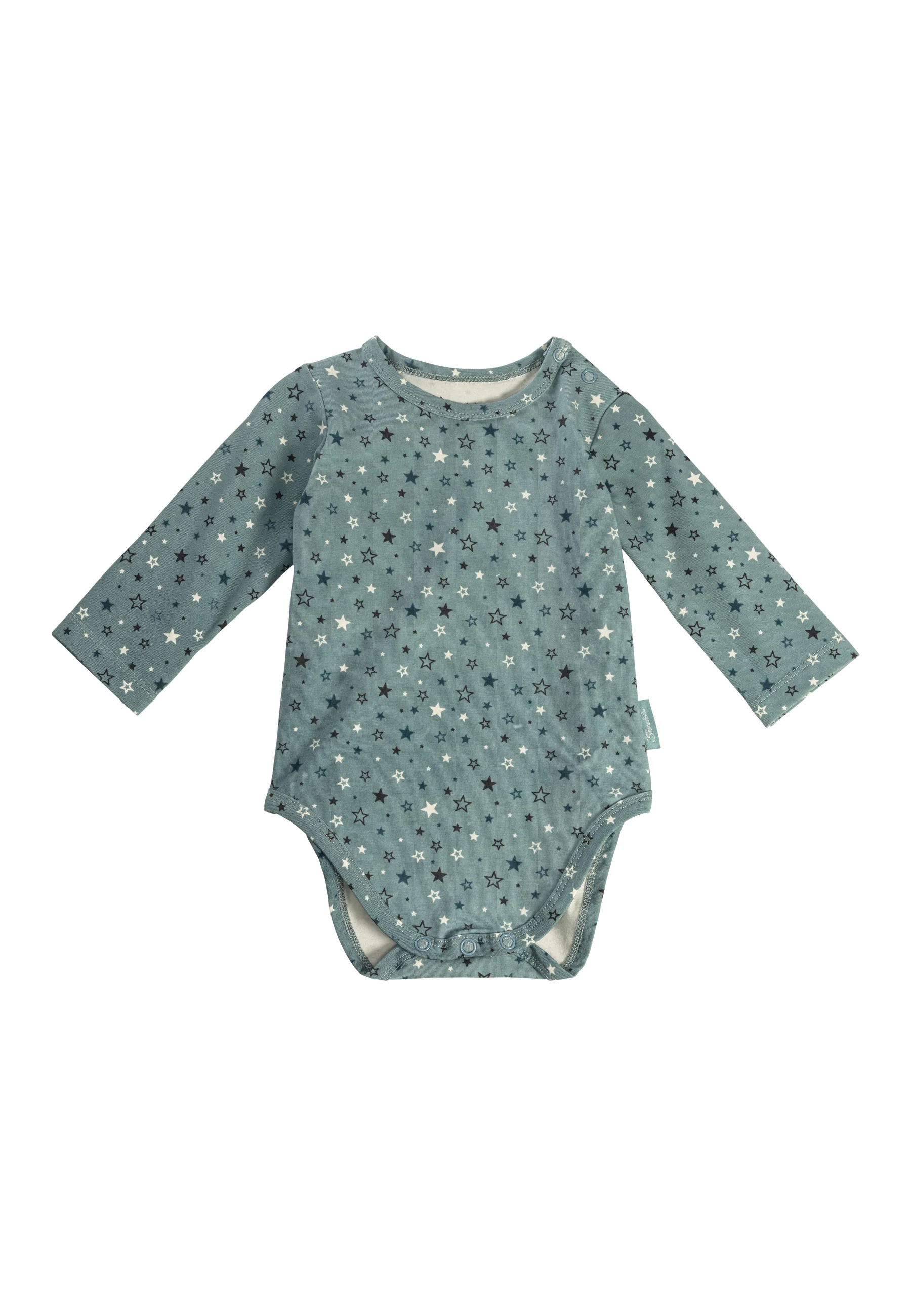 Baby Strampler aus Nicki, Motiv Eisbär Elia, Grau