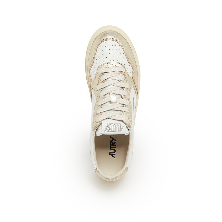 Autry Wmns Medalist Platform Leat/Leat wht/platinum