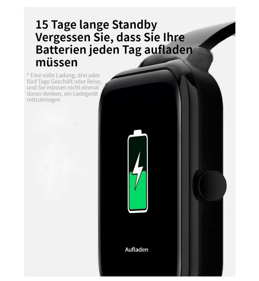 Makibes I30E Smartwatch (1.85 Zoll), Nachrichtenerinnerung, Damen Herren Smartwatch, Blutdrucküberwachung