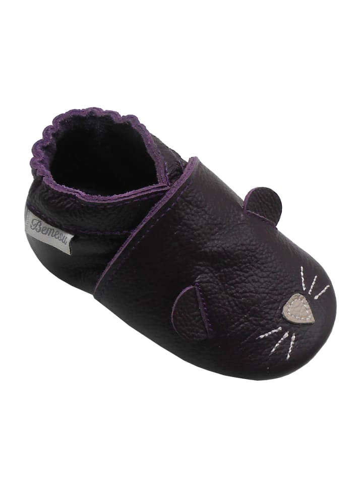 Yalion Leder-Krabbelschuhe 