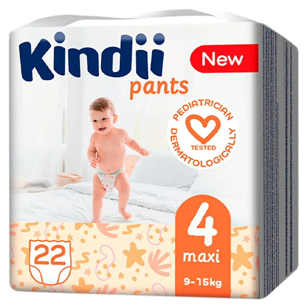 Kindii Maxi 4 - Blebukser størrelse 4 (9-15 kg) 22 stk.