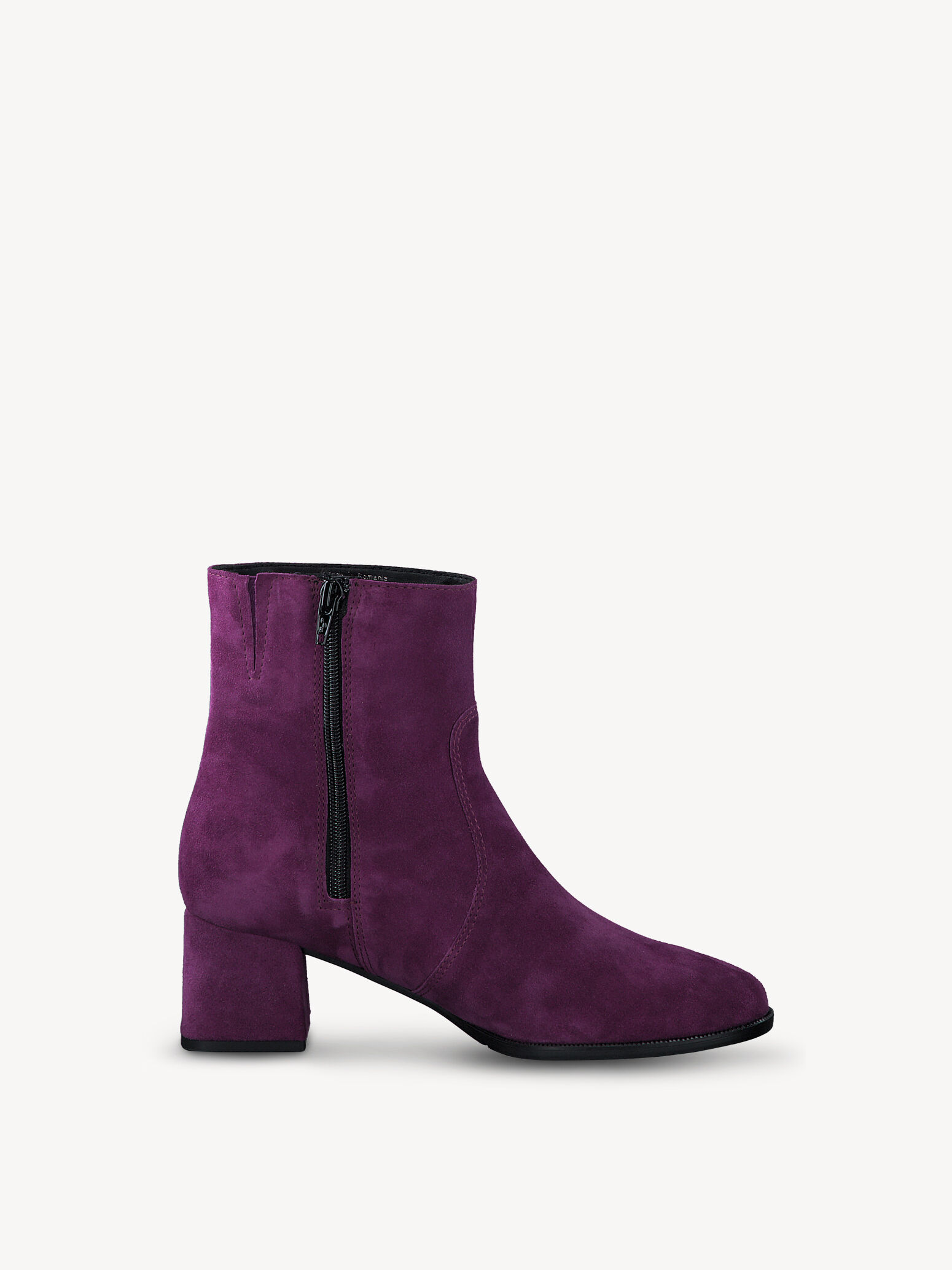 Bottine en cuir - mauve