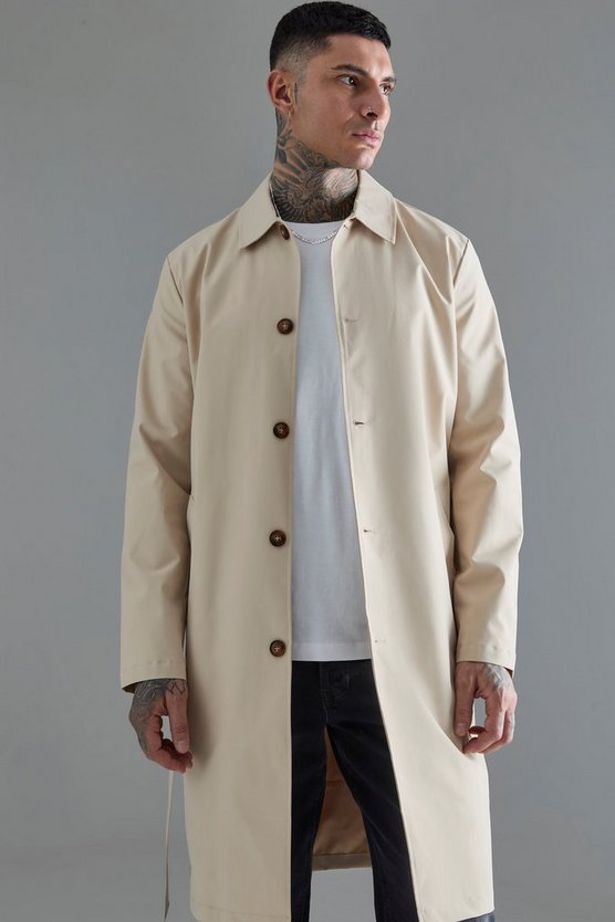 Tall klassischer Trenchcoat mit Gürtel