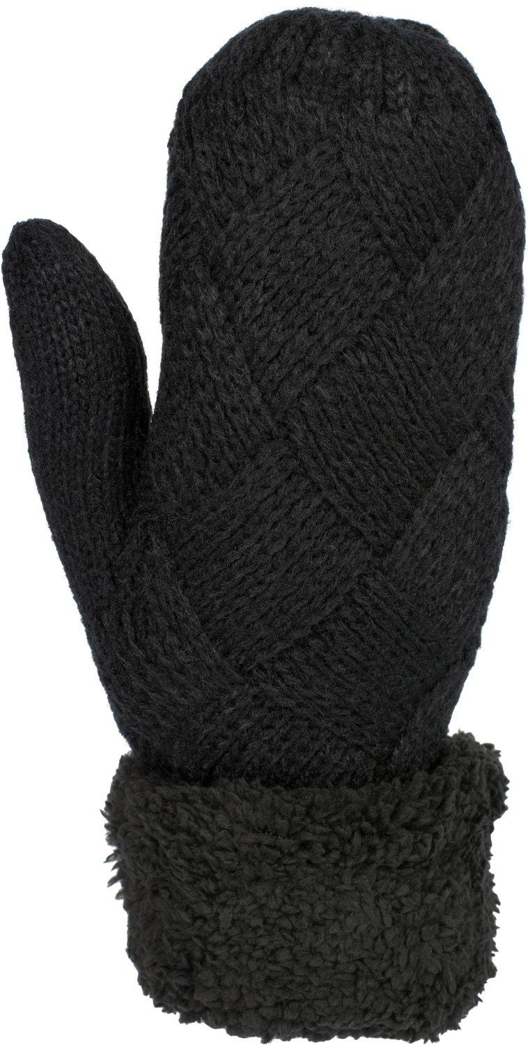 styleBREAKER Fäustlinge Strickhandschuhe Fäustlinge mit Rauten Muster und Fleece