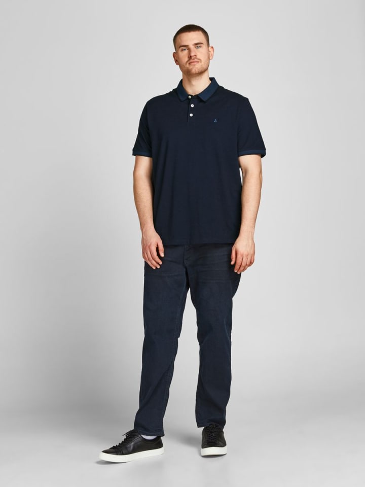 JACK & JONES PLUS Poloshirt in Dark Navy 1 günstig kaufen
