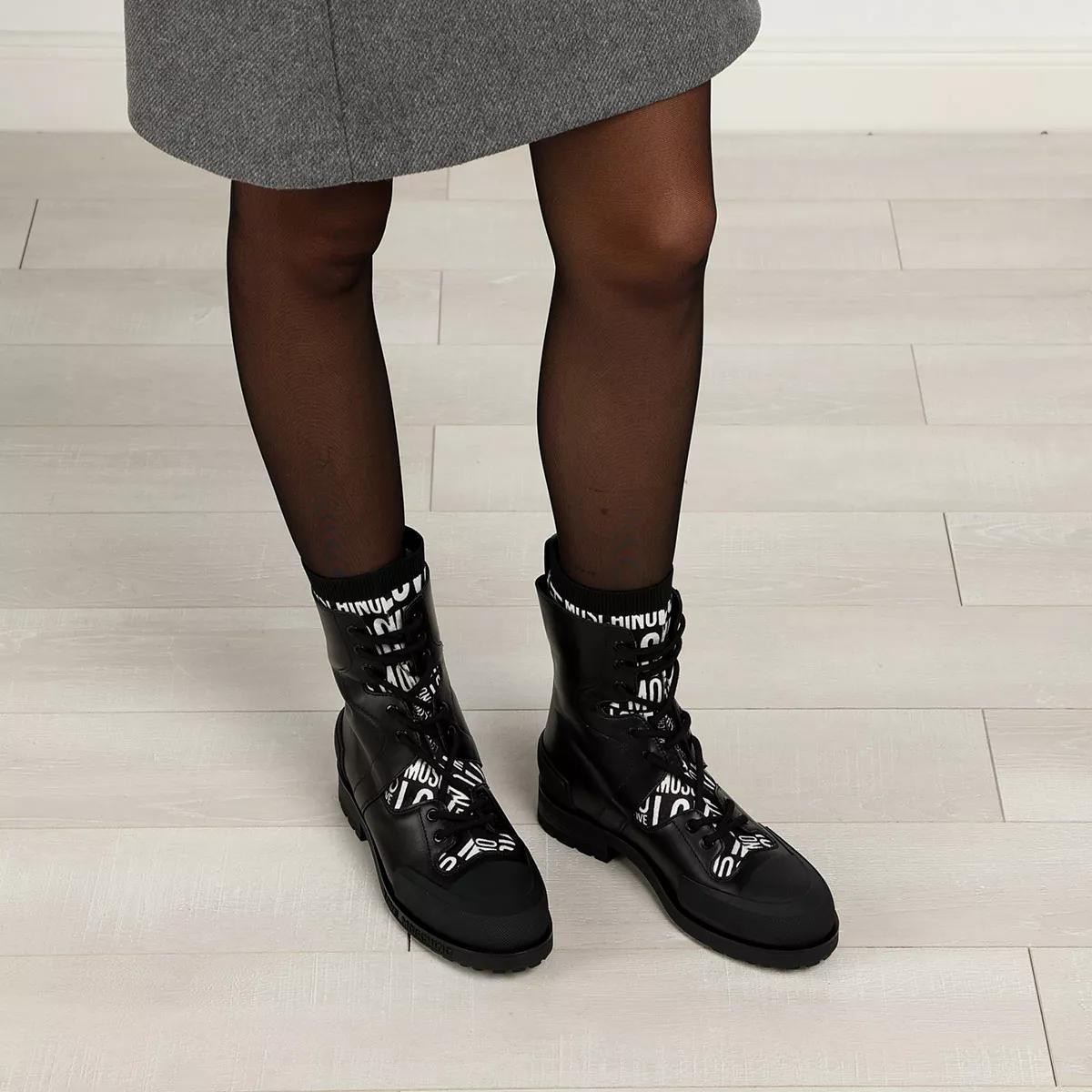 MOSCHINO Stiefeletten schwarz Schnürstiefel