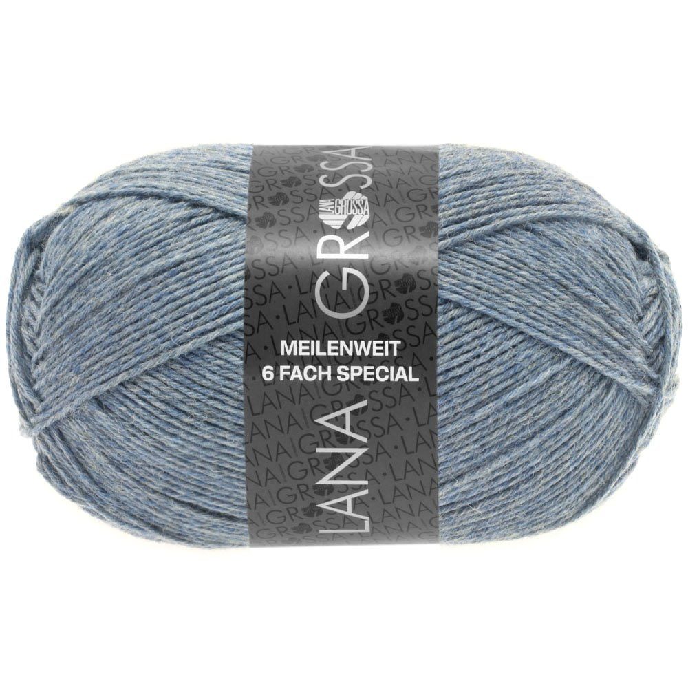 LANA GROSSA MEILENWEIT 6-FACH 150 g Häkelwolle, 390 m (warme und strapazierfähige 6-fach Sockenwolle), 150 g