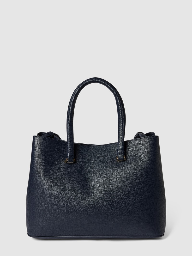 Handtasche in Leder-Optik in marineblau