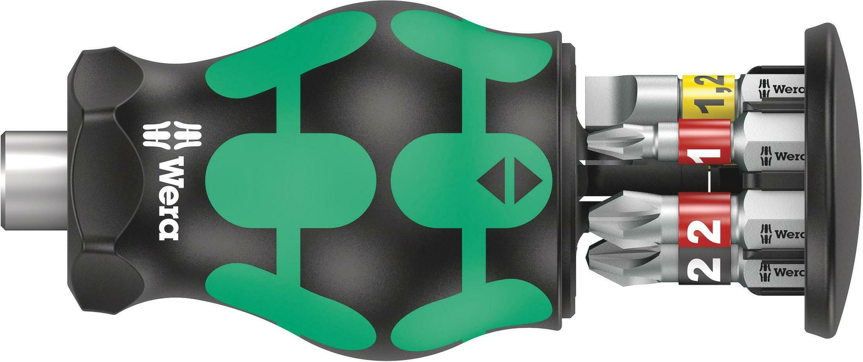 Wera 05008874001 Kraftform Kompakt Stubby Magazin 2 tournevis à 6 embouts