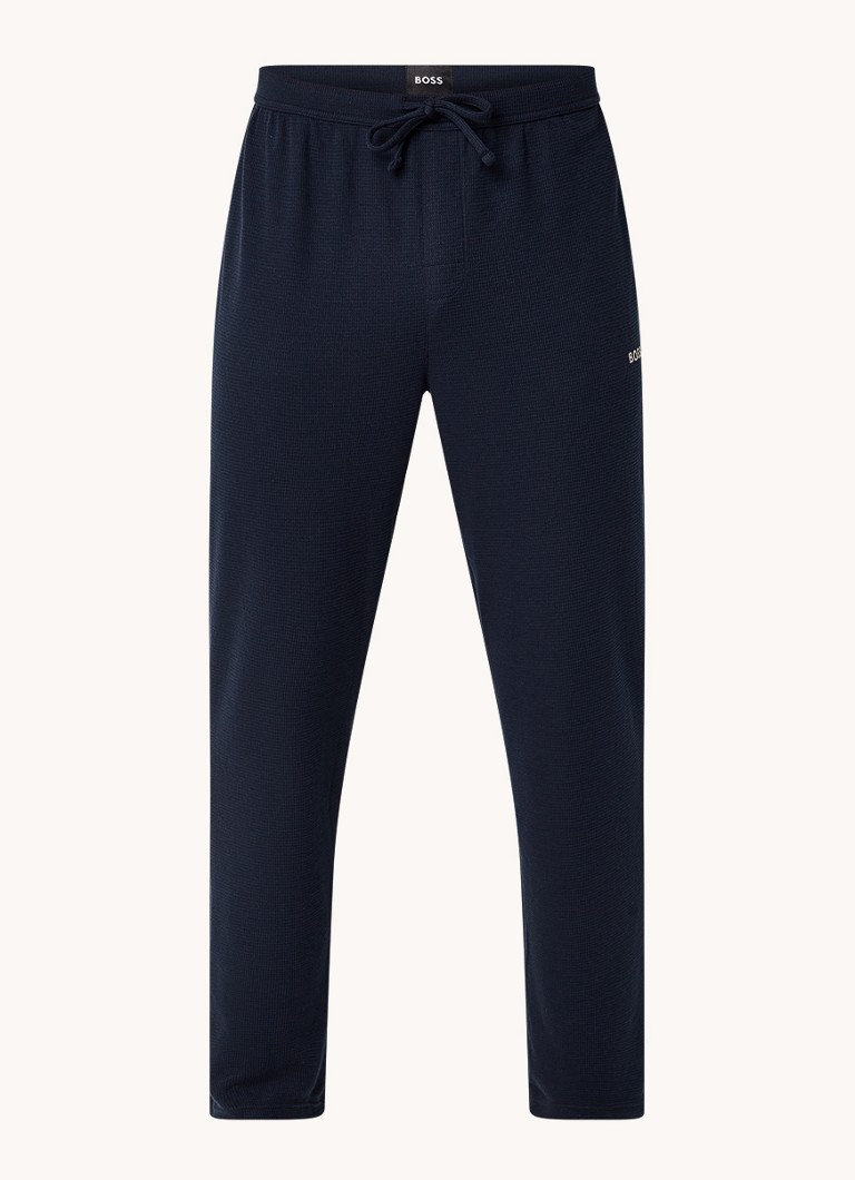 HUGO BOSS Textured waffle pajama bottoms