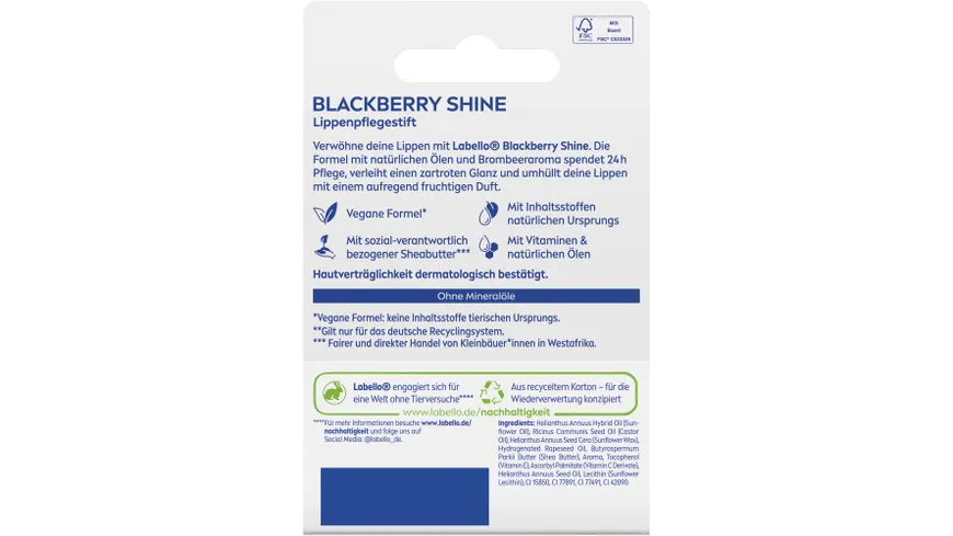 Labello Lippenpflege Blackberry Shine 4.8 g