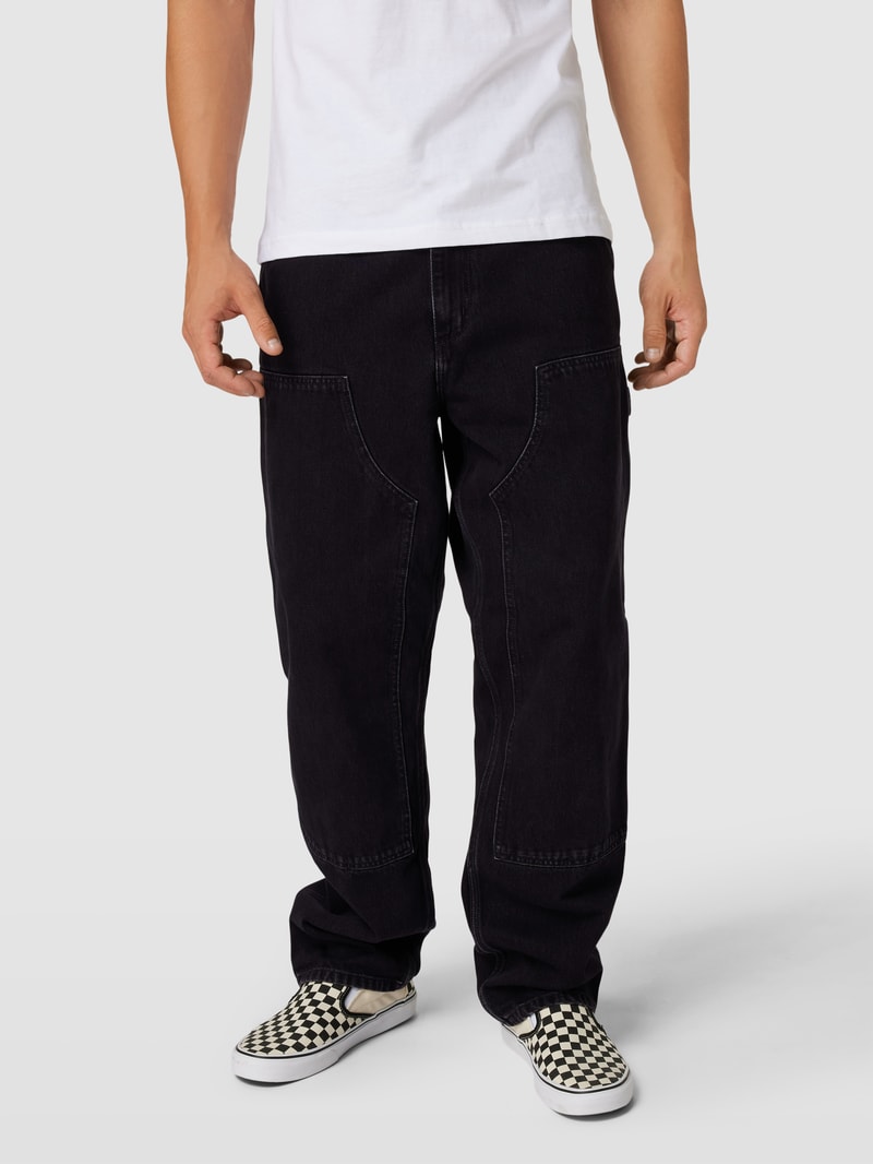 Jeans mit Eingrifftaschen in anthrazit