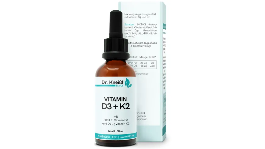 Dr. Kneißl Naturprodukte Vitamin D3+K2 Tropfen 30 ml