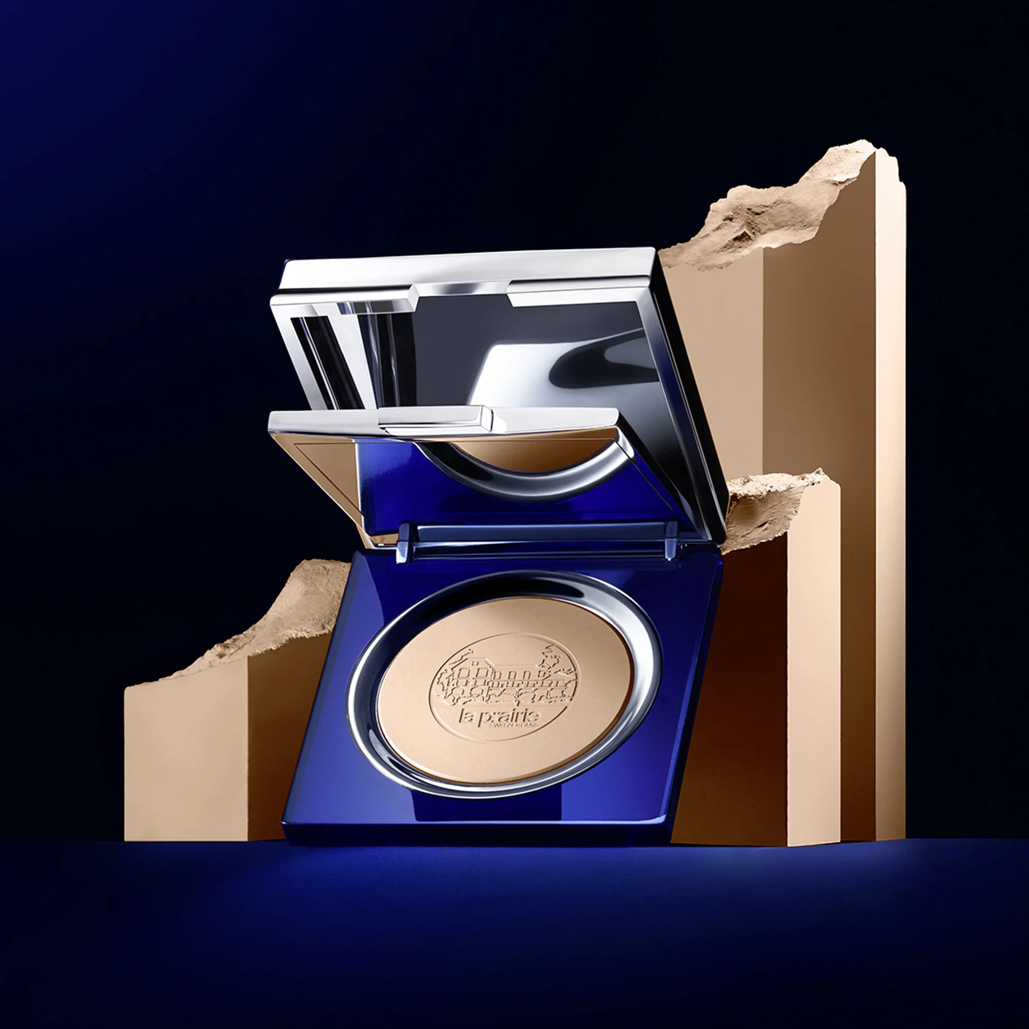 Base de maquillaje en polvo Face Skin Caviar SPF15 UVA/PA++ - Base de maquillaje compacta, base de maquillaje en polvo
