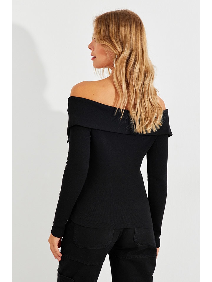 Milan Kiss Bluse in Schwarz günstig kaufen