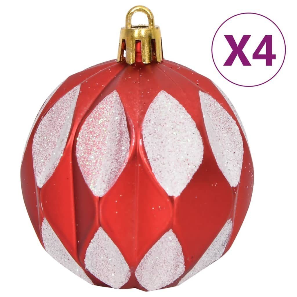vidaXL Christbaumschmuck 64-tlg. Weihnachtskugel-Set Rot und Weiß (1-tlg)