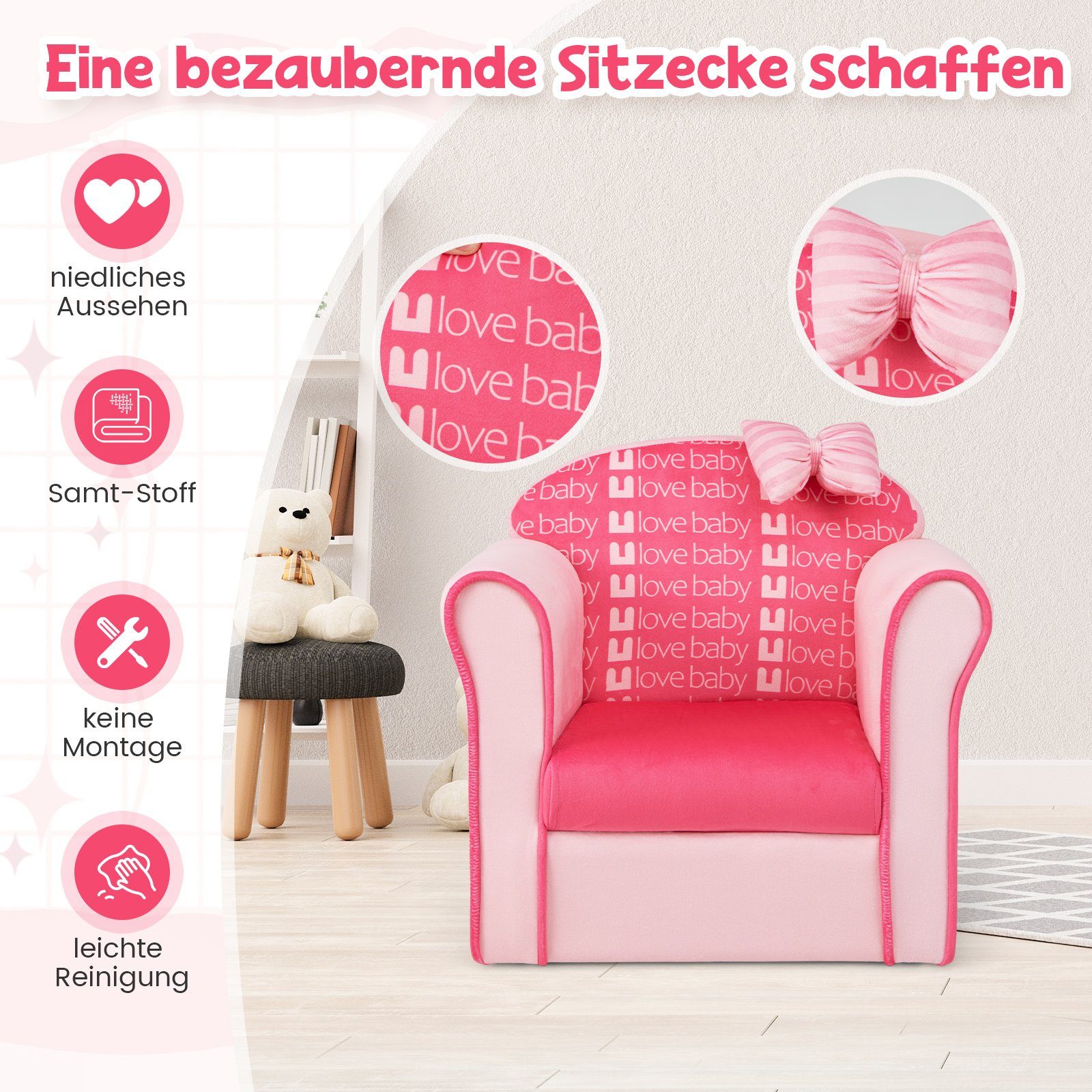 COSTWAY Kindersofa, bis 50kg