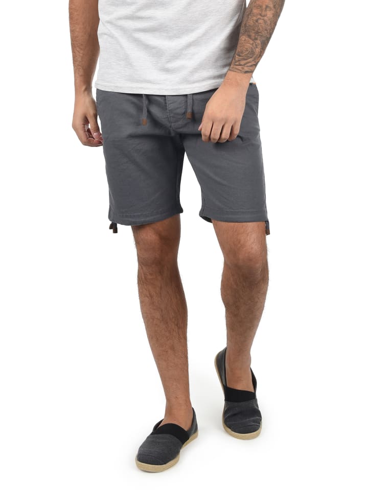 INDICODE Leinenhose IDMoses 70052MM kurze Hose aus Leinenqualität in Grau günstig kaufen