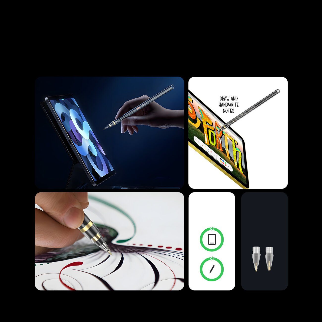 Dux Ducis Stylus Pen SP-04 für Apple iPad transparent 8 h Batteriebetriebszeit Tablet