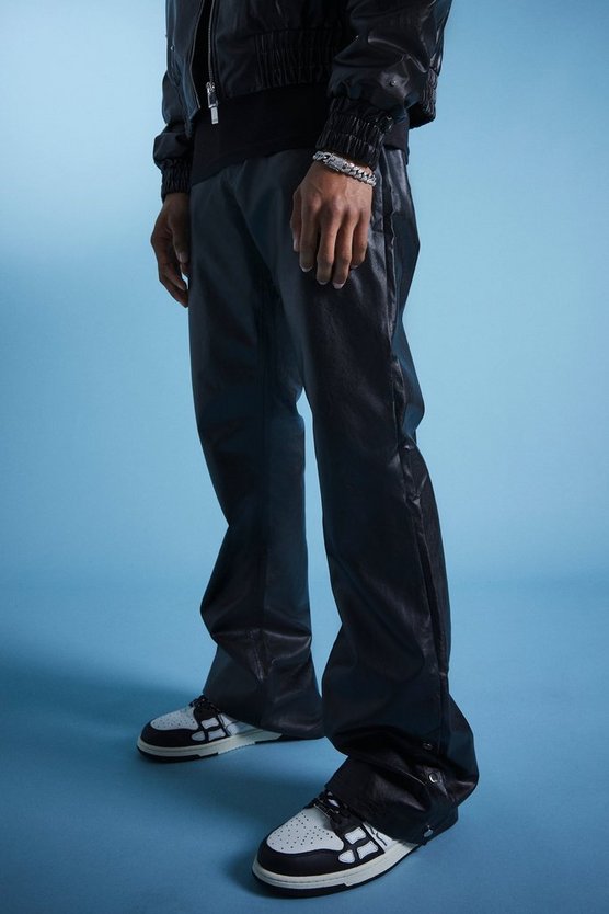 Lil Tjay Skinny PU-Schlaghose